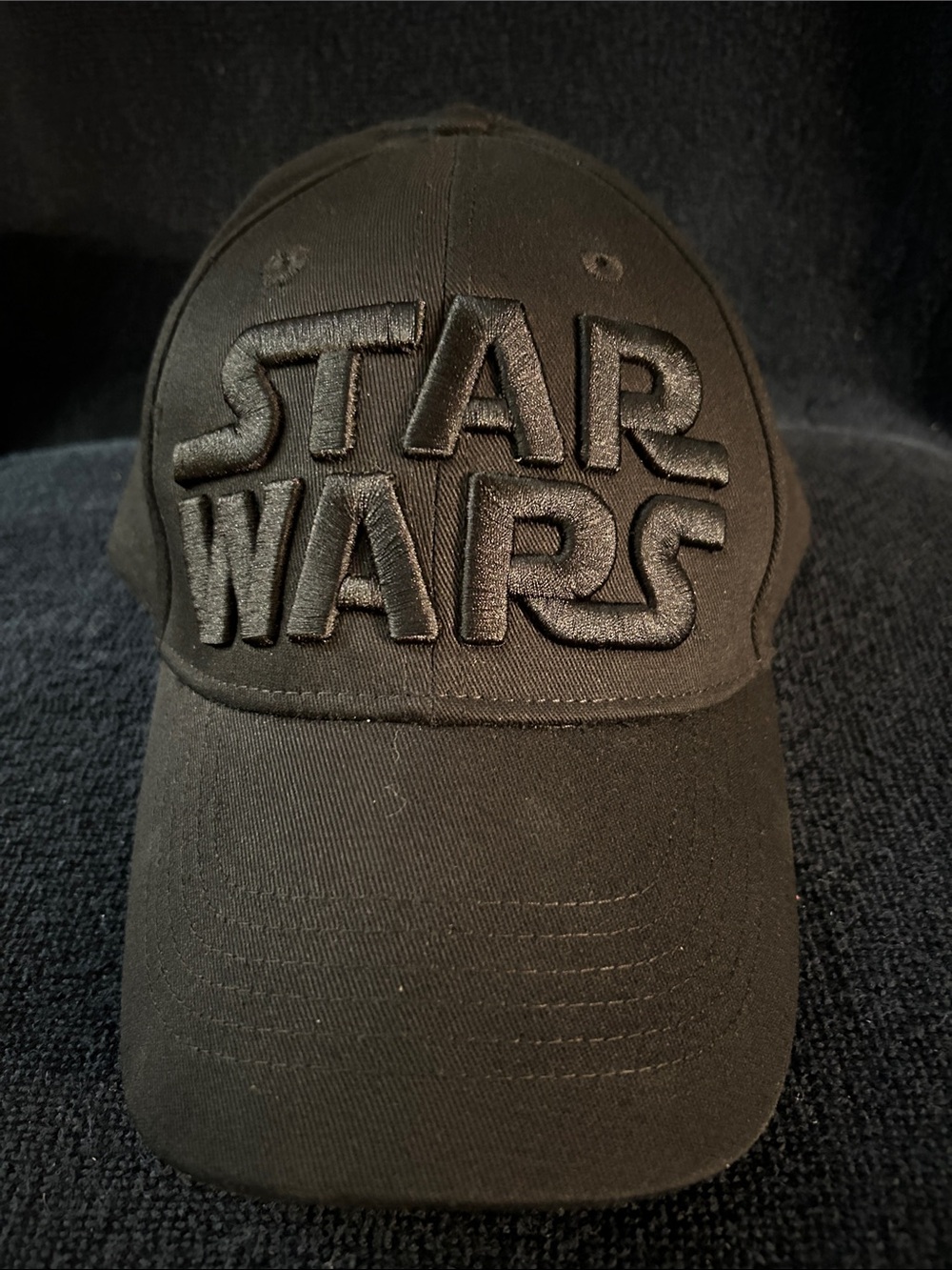 Star Wars Disney Black on Black 3D Embroidered Logo Baseball Cap